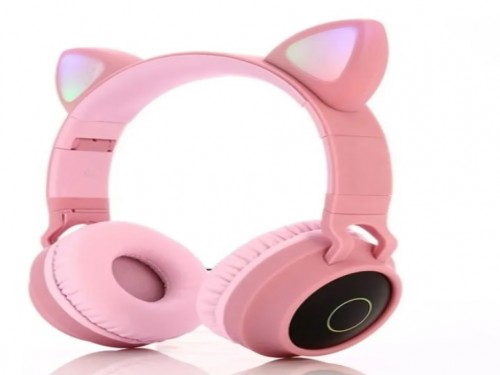 Auriculares Bluetooth Orejas de Gato Con Luces, Radio, Memoria