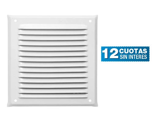Reja Ventilacion Blanca 15x15 Cm Esmaltada Casal