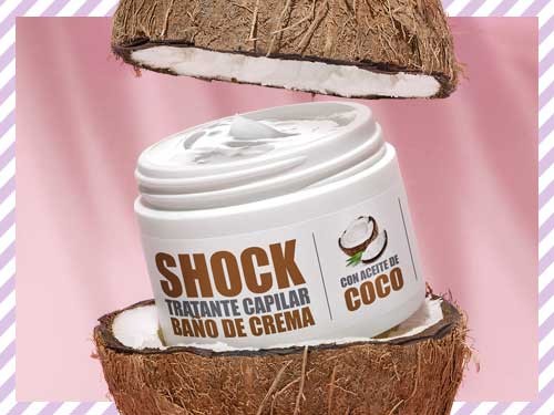 Baño de Crema con Aceite de Coco Shock Tratante Capilar
