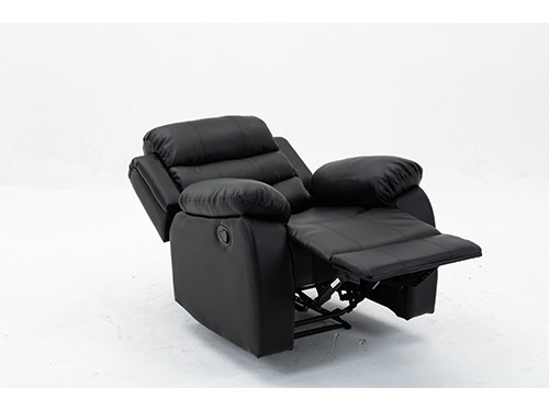 Sillon Sofa Reclinable Relax 1 Cuerpo Beverly Ecocuero Negro