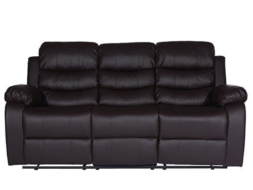 Sillon Sofa Reclinable de 3 Cuerpos Negro Beverly