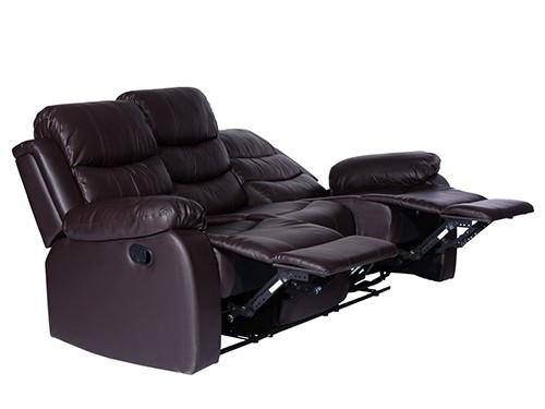 Sillon Sofa Reclinable de 3 Cuerpos Negro Beverly