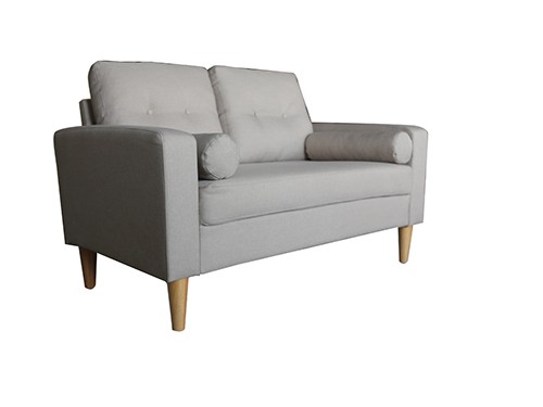 Sillon Sofa Moderno de 2 Cuerpos Gris Claro Ibra