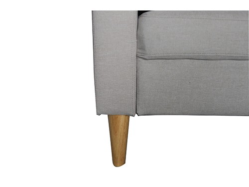 Sillon Sofa Moderno de 2 Cuerpos Gris Claro Ibra
