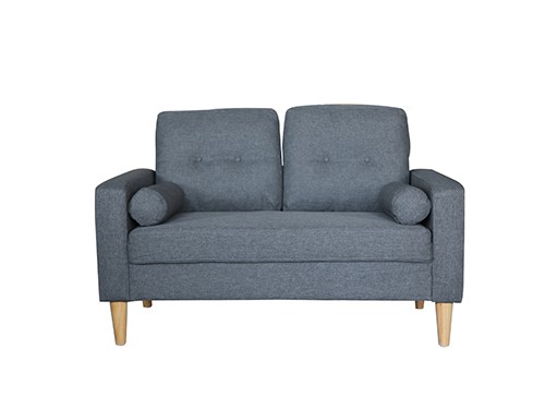 Sillon Sofa Moderno de 2 Cuerpos Gris Oscuro Ibra
