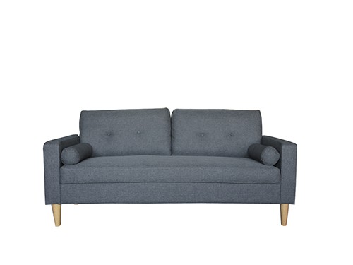 Sillon Sofa Moderno de 3 Cuerpos Gris Oscuro Ibra