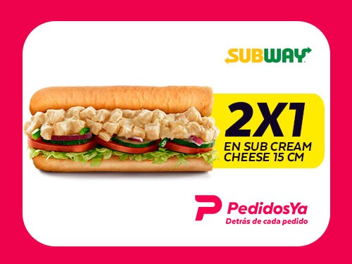 2x1 Sub cream cheese 15 cm en Subway