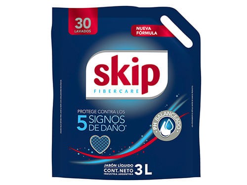 Jabón Líquido Skip Regular Ph Balanceado Doypack  3l - 30%