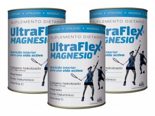 Ultraflex Magnesio Colágeno Hidrolizado En Polvo X 420 Gr
