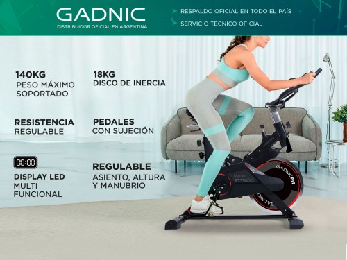 Bicicleta Spinning Gadnic Spin5000 Indoor 18KG
