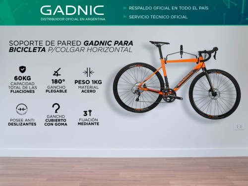 Soporte de Pared Gadnic para Bicicleta P/Colgar Horizontal