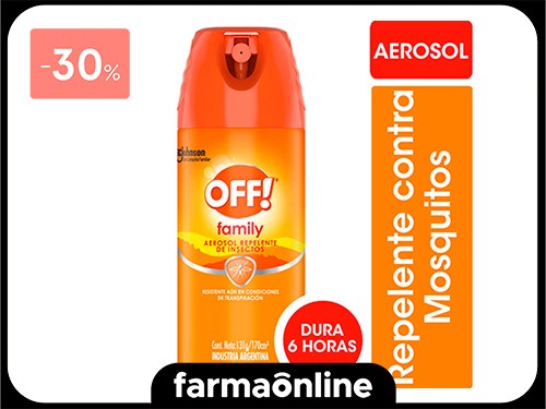 OFF - Repelente de mosquitos family aerosol 170 cc | Farmaonline