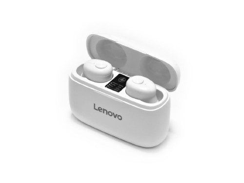 Auricular In-ear Lenovo inalámbrico con bluetooth Ht18 blanco
