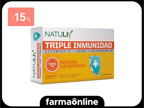 NATULIV - Triple inmunidad por 30 tbs | Farmaonline