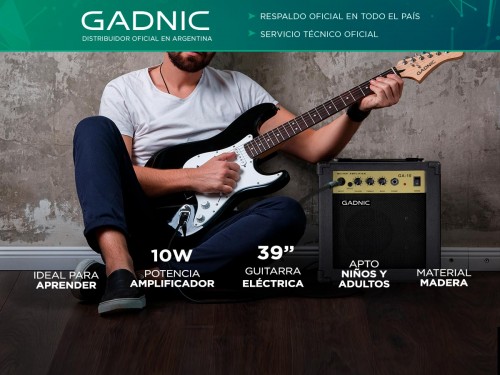 Guitarra eléctrica Gadnic Strato + Amplificador
