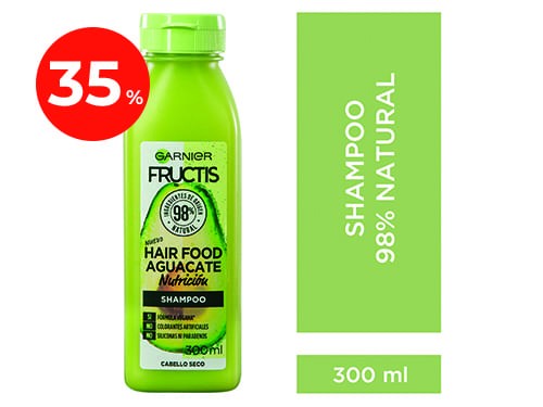 35% Shampoo Fructis Hair Food Aguacate 300 Ml.