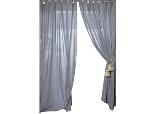 juego cortinas tela ambiente tussor 2 paños para barral 2.10 mts alto