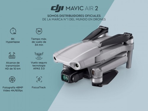 Drone DJI Mavic Air 2 c/ Cámara 4K 48Mpx HDR Vuelo Seguro APAS 3.0