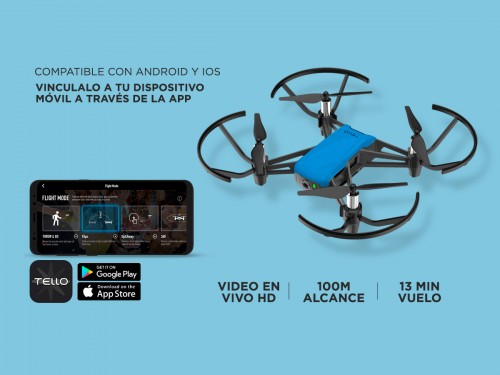 Drone DJI Tello Cámara HD Video y Foto en Vivo Giros 8D