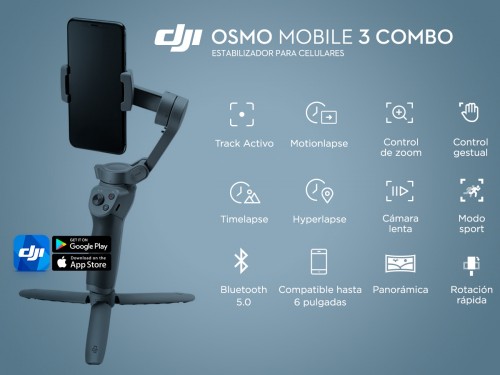 Estabilizador DJI Osmo Mobile 3 Videos Y Fotos Función Panorámica + Bo