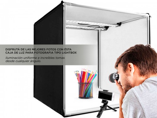 Caja De Luz Para Fotografía Profesional Portátil Gadnic 50 x 50 + Bols