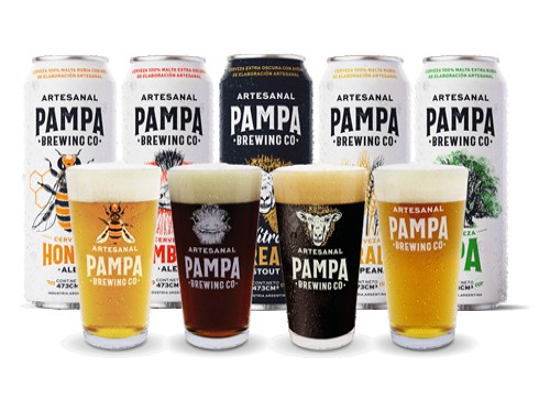Cerveza Artesanal Combo Gran Pampa x 6 + 4 vasos Pampa