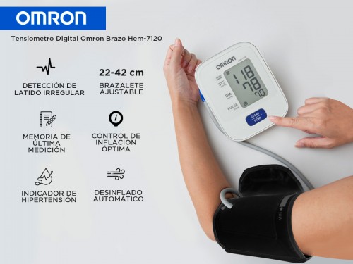 Tensiometro Digital Omron Brazo Hem-7120 Monitor de presión 