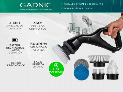 Cepillo Eléctrico de Mano Gadnic CB001 Limpieza 360° Ideal A