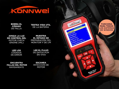 Scanner Automotriz Konwei KW850 Profesional OBD2 Diagnóstico