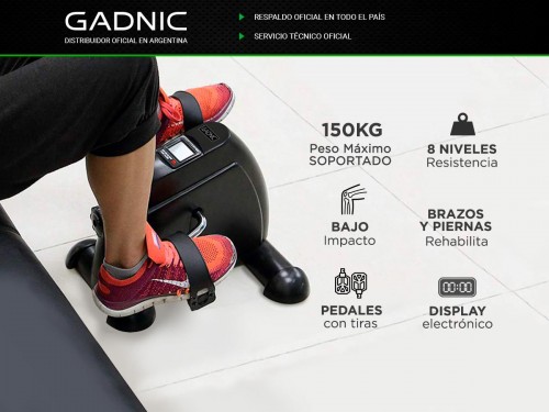 Bicicleta Fija Gadnic Mini Pro 150kg 8 Niveles Ideal Rehabil