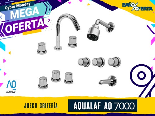 Juego Griferia Aqualaf Aq7000 Baño Completo