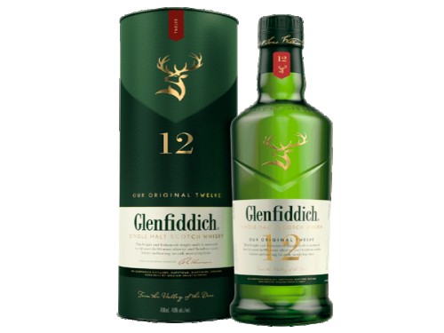 1 botella de whisky Glenfiddich 12YO
