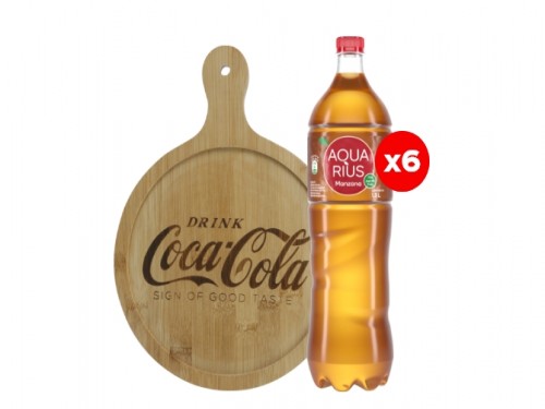 Aquarius Manzana 1.5 L x6 + Tabla Coca-Cola