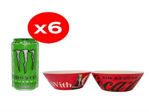 Monster Ultra Paradise 473 ml x6 + Fibre Bowl Coca-Cola x2