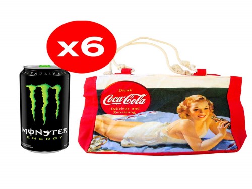 Monster Green 473 ml x6 + Bolso Verano Coca-Cola