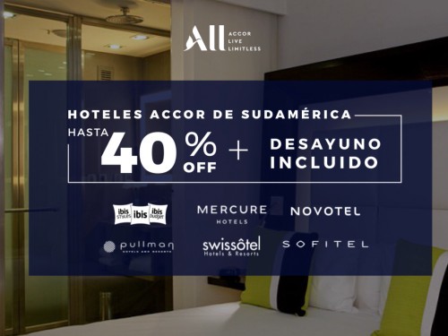 HASTA 40% OFF en nuestros MEJORES HOTELES de Argentina y Sudamérica