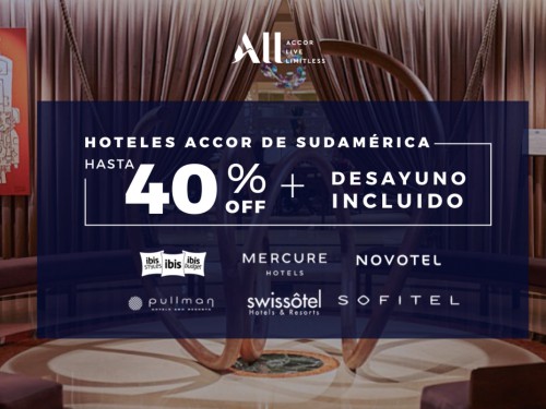 HASTA 40% OFF en nuestros MEJORES HOTELES de Argentina y Sudamérica