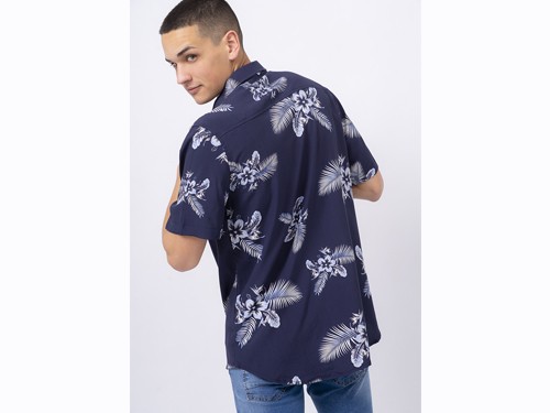 Camisa Fibrana de Hombre Flores 71606 - Tribu de Jah - Colección SS22