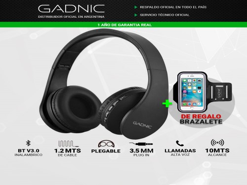 Auricular Bluetooth Gadnic GPlay + Brazalete