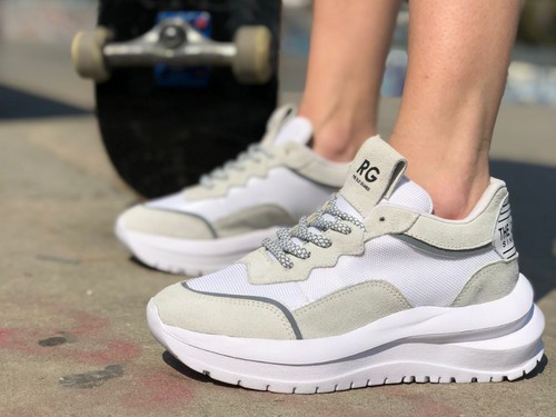 Zapatilla blanca mujer Cuero y  Reflex RG SQUAD