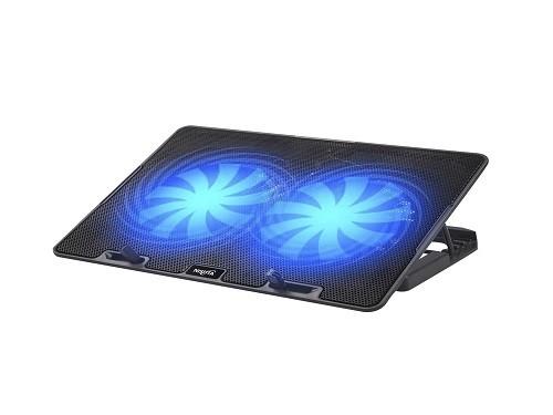 Base Notebook reclinable luz led regulador cooler y HUB USB hasta 17"