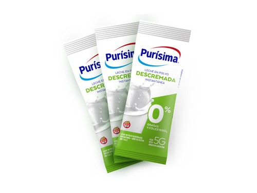 Leche en Polvo Descremada Sticks 5g x 600 unid. Purísima ENVÍO GRATÍS