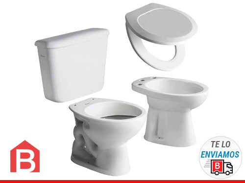 Combo Baño Inodoro + Depósito + Bidet Andina Ferrum + Tapa Asiento