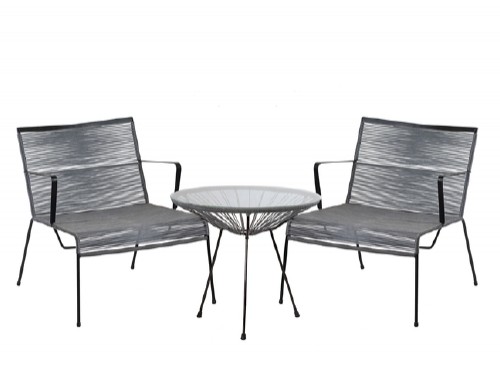 Set x2 sillones Rio mas mesa auxiliar interior/exterior
