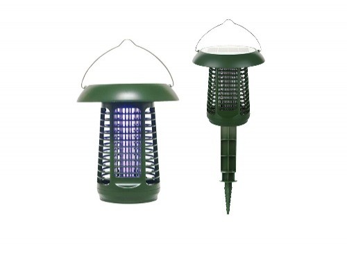 Farol LED mata moscas/mosquitos/insectos solar 8W c/estaca y p/colgar