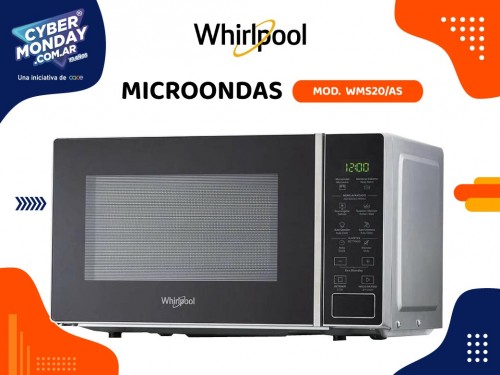 Microondas Mod. WMS20/AS, Cap.20 LTS, Digital , Color Plata, Whirlpool