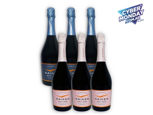 Mix Espumante 3u Kaiken Extra Brut + 3u Kaiken Brut Rosé