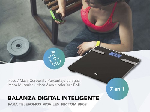 BALANZA PERSONAL DIGITAL DE BAÑO NICTOM BP03 BLUETOOTH
