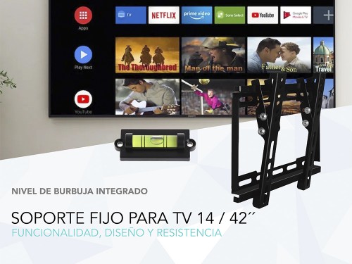 SOPORTE DE TV LED LCD SMART NICTOM SP02 14″ A 42″ DE PARED FIJO