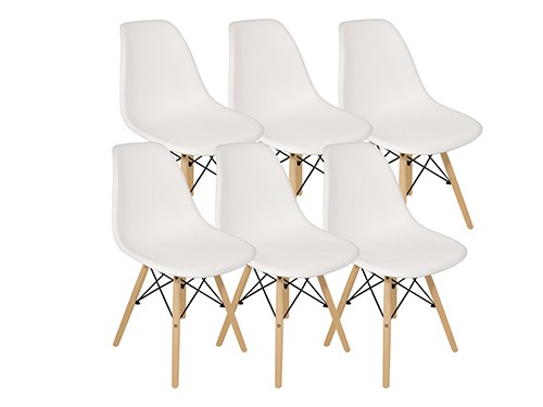 Set x6 Sillas de Comedor Eames Diseño Nórdico